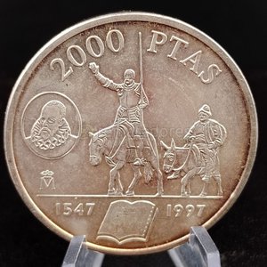 Moneda Conmemorativa 5 Pesetas España 1547-1997 - imagen 3