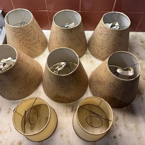 Lote de 8 Pantallas para Lámparas: 6 Florales y 2 Lisas - imagen 9