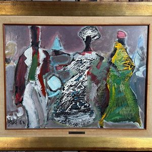 Obra de Hugo Nantes: Candombe en Acrílico sobre Fibra, 54x40cm - imagen 1