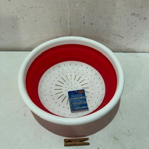 Colador de Silicona Plegable Rojo y Blanco - imagen 2