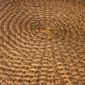 Juego de Comedor: Mesa Circular Fibra Natural y 6 Sillas Tapizadas - imagen 5