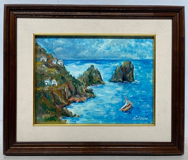 Pintura de paisaje marino F. Marco 'Mar'