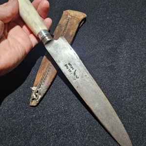 Cuchillo Franz Wenk Solingen Hoja 17 cm con Funda de Cuero - imagen 6