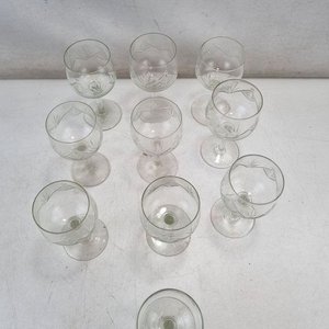 Juego de 10 Copas de Cristal con Diseño Esmerilado - imagen 4