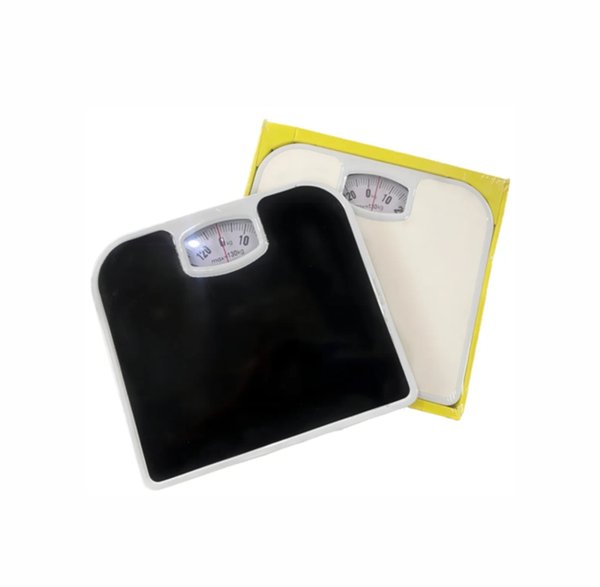 Balanza de Baño Analógica Negra y Blanca hasta 130 kg