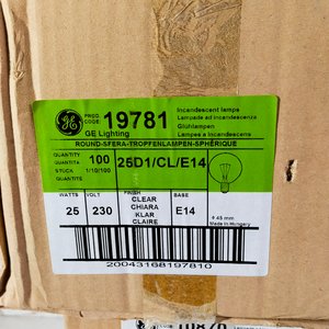 Lote de 500 Lamparitas Incandescentes GE de 25W y 60W - imagen 4