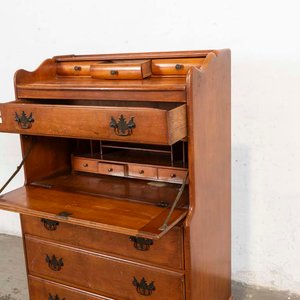 Cómoda Alta Secretaire con Cajones y Puerta - Madera Lustrada - imagen 2