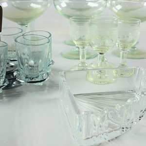 Set de Copas y Vasos de Cristal para Licores y Champagne con Soporte Metálico - imagen 3
