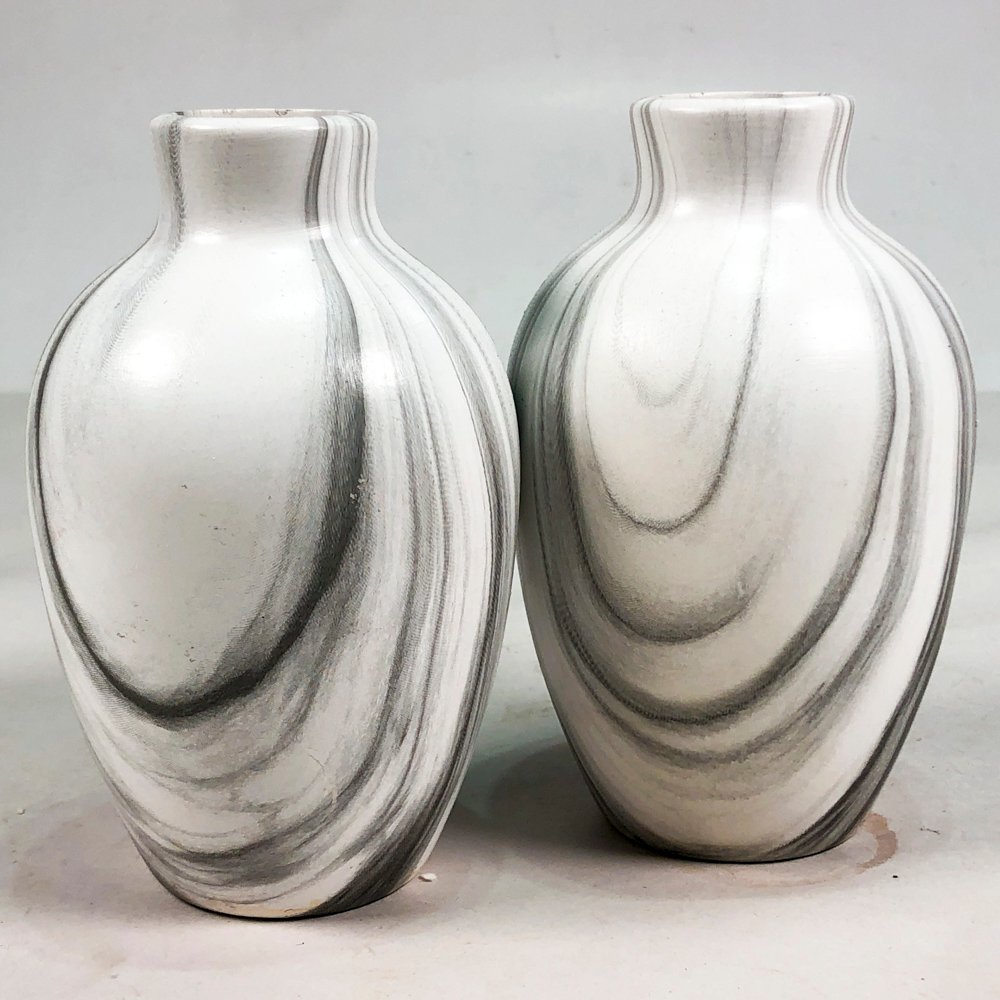 Dos floreros en cerámica blanca de 16 cm - imagen 2