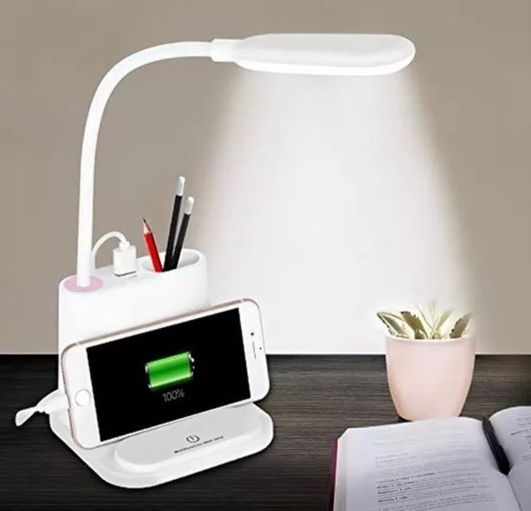 Lámpara de mesa con cargador inalámbrico nuevo y eficiente - imagen 2