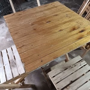 Juego de Mesa Plegable de Madera con 4 Sillas - imagen 3