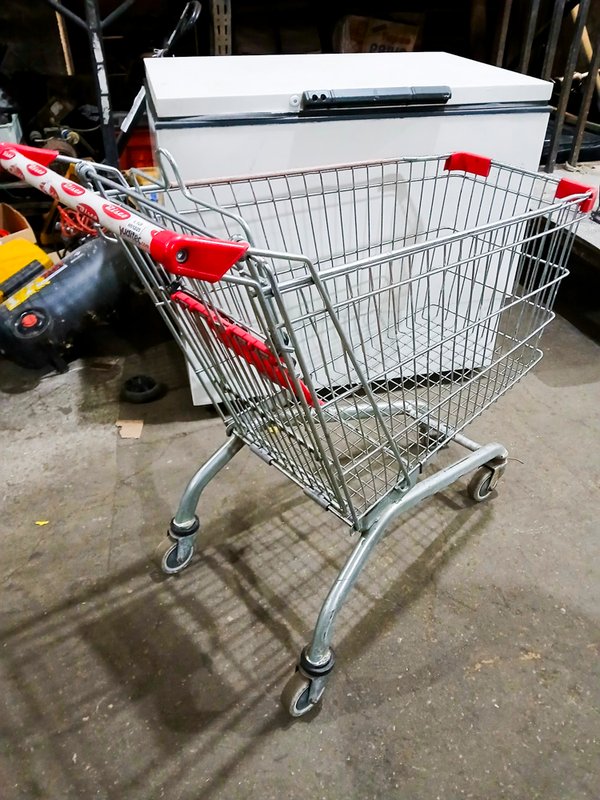 Carro de supermercado rojo para venta - imagen 2
