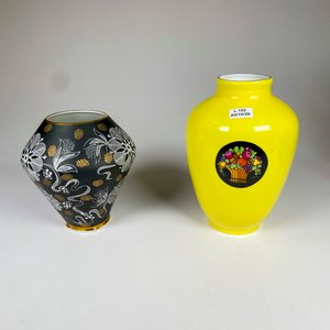 Dos Floreros de Porcelana Checa y Bavaria - imagen 2