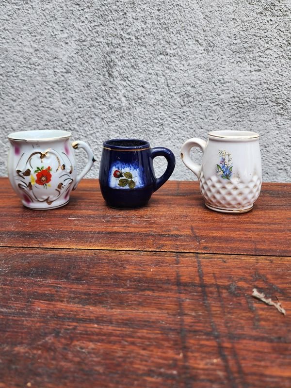 Set de 3 Mates de Loza Decorados