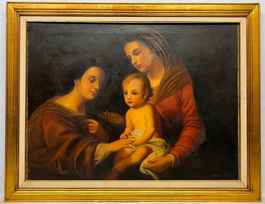 Lote siguiente: Pintura de Murillo - Matrimonio Místico de Santa Catalina