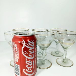 Juego de 6 Copas para Cóctel con Borde Dorado - imagen 2