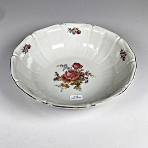 Centro de Loza Alemana con Decoración Floral - Diámetro 26 cm - imagen 2