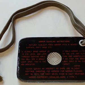 Espejo de Señales de Supervivencia para Piloto Americano, Marca 3 Tipo 1, Hecho en Japón - imagen 2