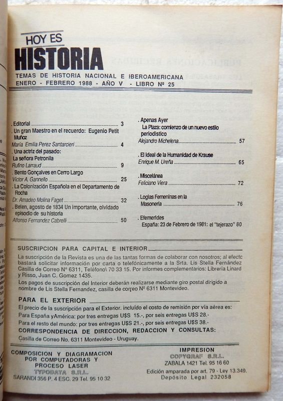 Revista Hoy Es Historia - Edición de Enero y Febrero de 1988 - imagen 2