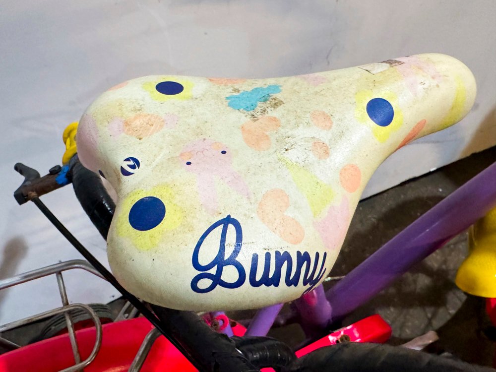 Bicicleta infantil violeta/rosa rodado 14 - Equipamiento deportivo para niños - imagen 2