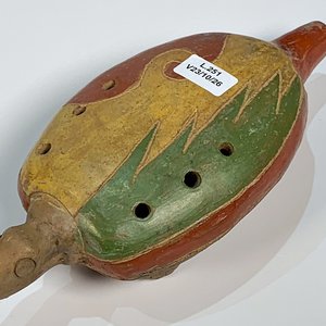 Instrumento Musical Azteca de Cerámica con Forma de Tortuga - imagen 3