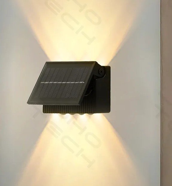 Foco LED Solar de Pared con Sensor, 8 Luces, Recargable, Nuevo en Caja
