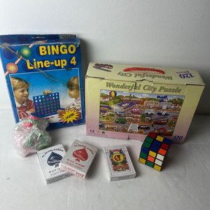 Juego de Mesa 4 en Línea, Puzzle, Cubo Rubik y Naipes - imagen 2