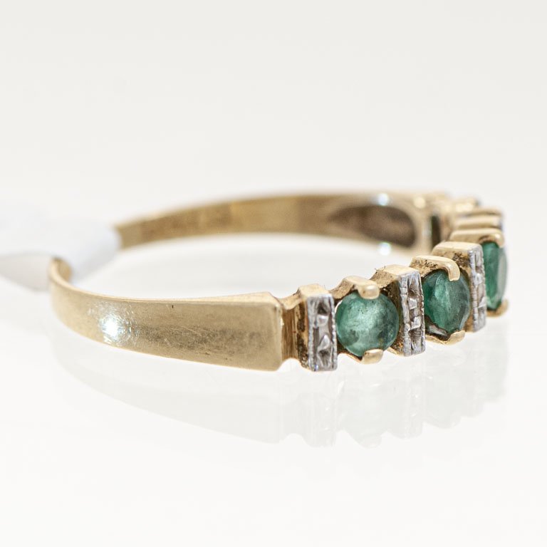 Anillo de oro con esmeraldas - imagen 2