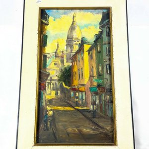 Lote siguiente: Cuadro oleo sobre fibra Sacre Coeur 63 x 34