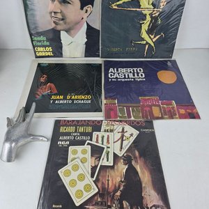 Lote de 5 Vinilos de Música Variada: Carlos Gardel, Roberto Firpo, Juan D'Arienzo, Alberto Castillo y Roberto Tánturi - imagen 1