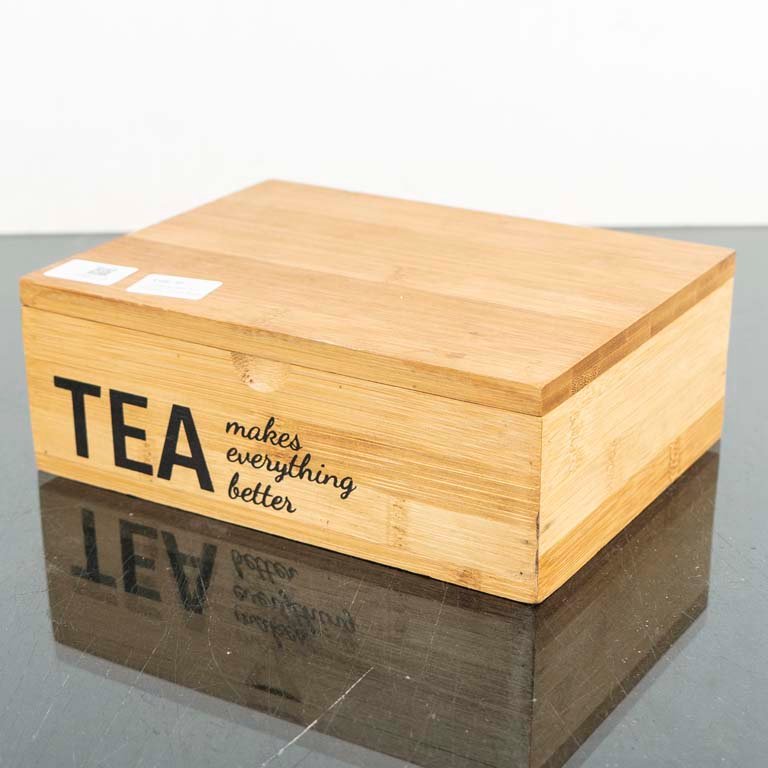 Caja Organizadora de Madera para Té con 9 Compartimentos