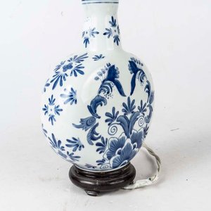 Lámpara de Sobremesa Loza Diseño Willow Azul y Blanco - imagen 2