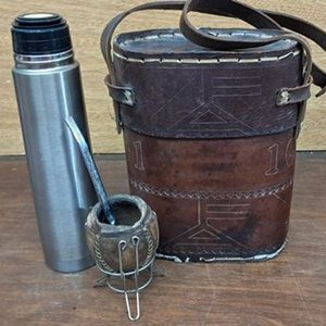Set Matero Completo: Termo Acero Inoxidable, Mate y Bombilla con Cartera de Cuero - imagen 3