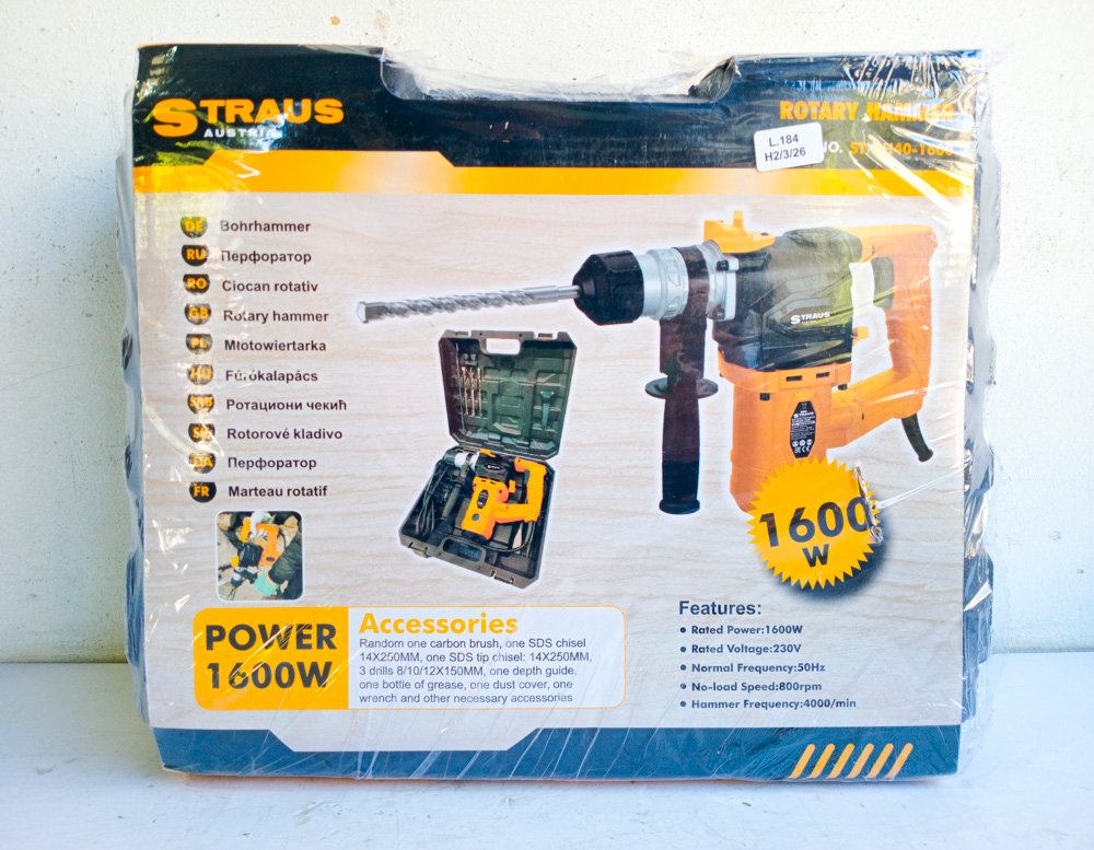 Lote anterior: Rotomartillo de 1600 W - Herramienta eléctrica