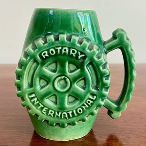 Jarra Cervecera Coleccionable Rotary International Verde Brillante - imagen 1