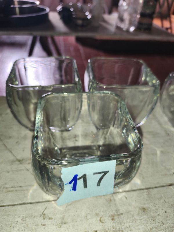 Set de 3 Centros de Mesa de Vidrio