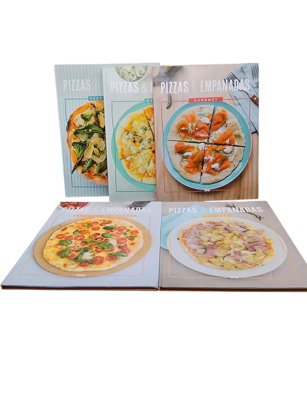 Pack de 5 Libros de Recetas de Pizzas y Empanadas