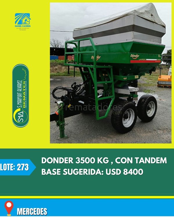 Acoplado Tolva DÖNDER 3500 KG para Granos