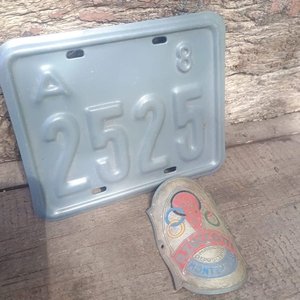 Chapa y Emblema Metálico Vintage de Bicicleta "Rizcootti Montevideo" - imagen 2