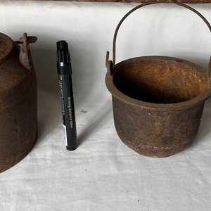 Antiguo Colero de Hierro con Asa - imagen 4