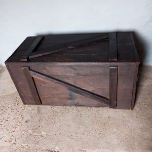 Baúl de Madera Grande Estilo Rústico - imagen 1