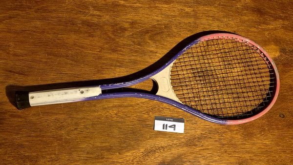 Raqueta de Tenis Vintage Azul y Rosa