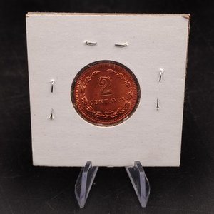 Moneda Argentina 2 Centavos 1948 Cobre Sin Circular - imagen 4