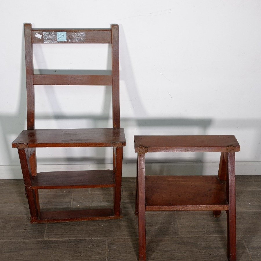 Silla escalera de madera en buen estado - imagen 3