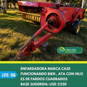 Lote siguiente: Enfardadora Case con Hilo, Base Sugerida USD 2250