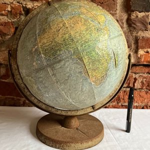 Lote siguiente: Globo Terraqueo Antiguo Gran Tamaño Coleccionable