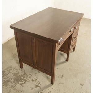 Escritorio de Roble con Cuatro Cajones y Tabla - Detalles y Desgaste en Madera - imagen 3