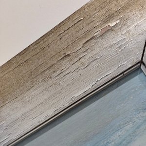 Pintura "Higo Nantes" Acrílico sobre Fibra Firmado, Marco Plateado - imagen 5