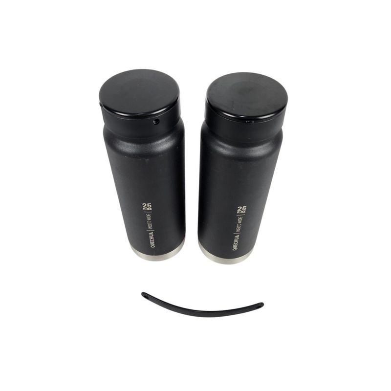 Set de 2 Botellas Térmicas Quechua Boca Ancha 25oz (739mL) Negras