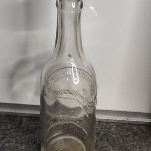 Botella Antigua de Vidrio "Arizona" con Teléfono Grabado - imagen 4
